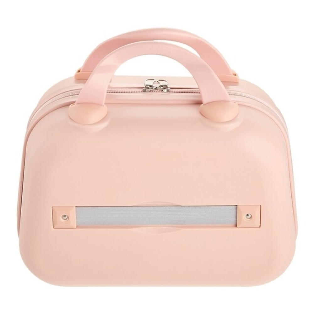 NWOT Living & Home Pink Portable HardShell Handheld Cosmetic Travel Trolley Case - Picture 3 of 15